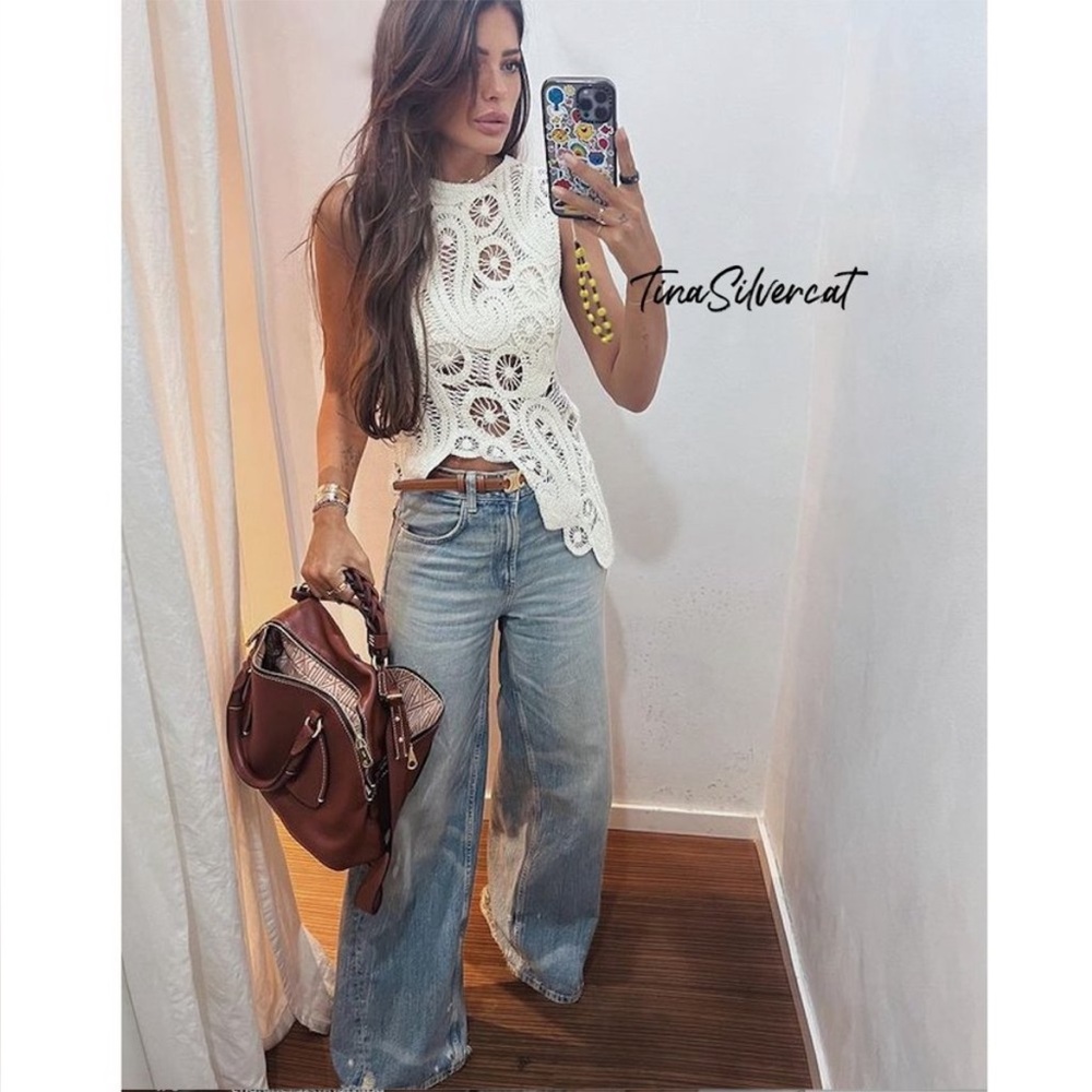 ASYMMETRIC CROCHET TOP